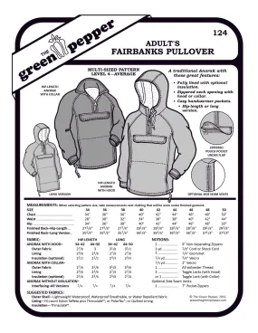 Adult's Fairbanks Anorak PDF Pattern - 124 - The Green Pepper Patterns