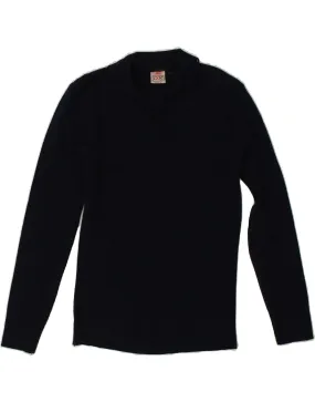 ALFA Womens Slim Fit Polo Neck Jumper Sweater IT 48 XL Navy Blue