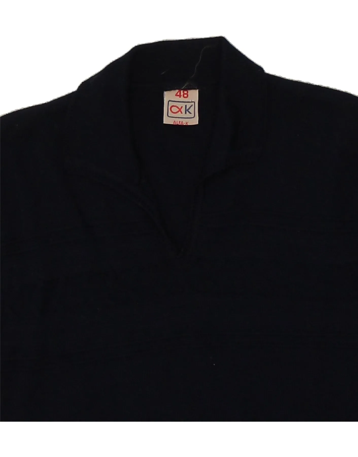 ALFA Womens Slim Fit Polo Neck Jumper Sweater IT 48 XL Navy Blue