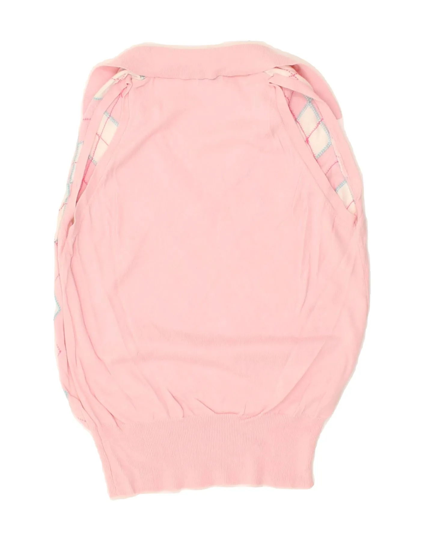 BENETTON Girls Polo Neck Jumper Sweater 10-11 Years Medium Pink