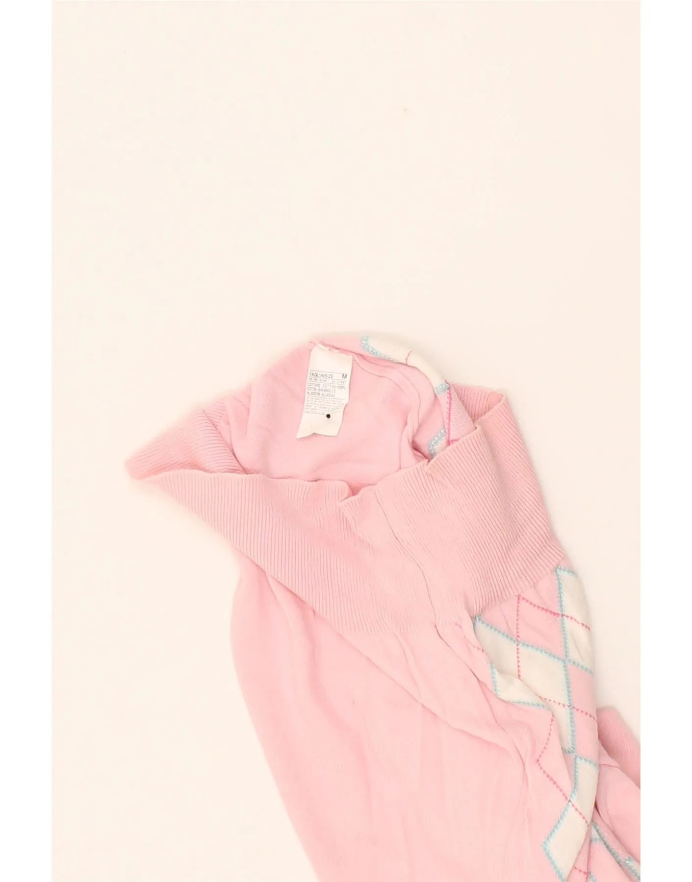BENETTON Girls Polo Neck Jumper Sweater 10-11 Years Medium Pink