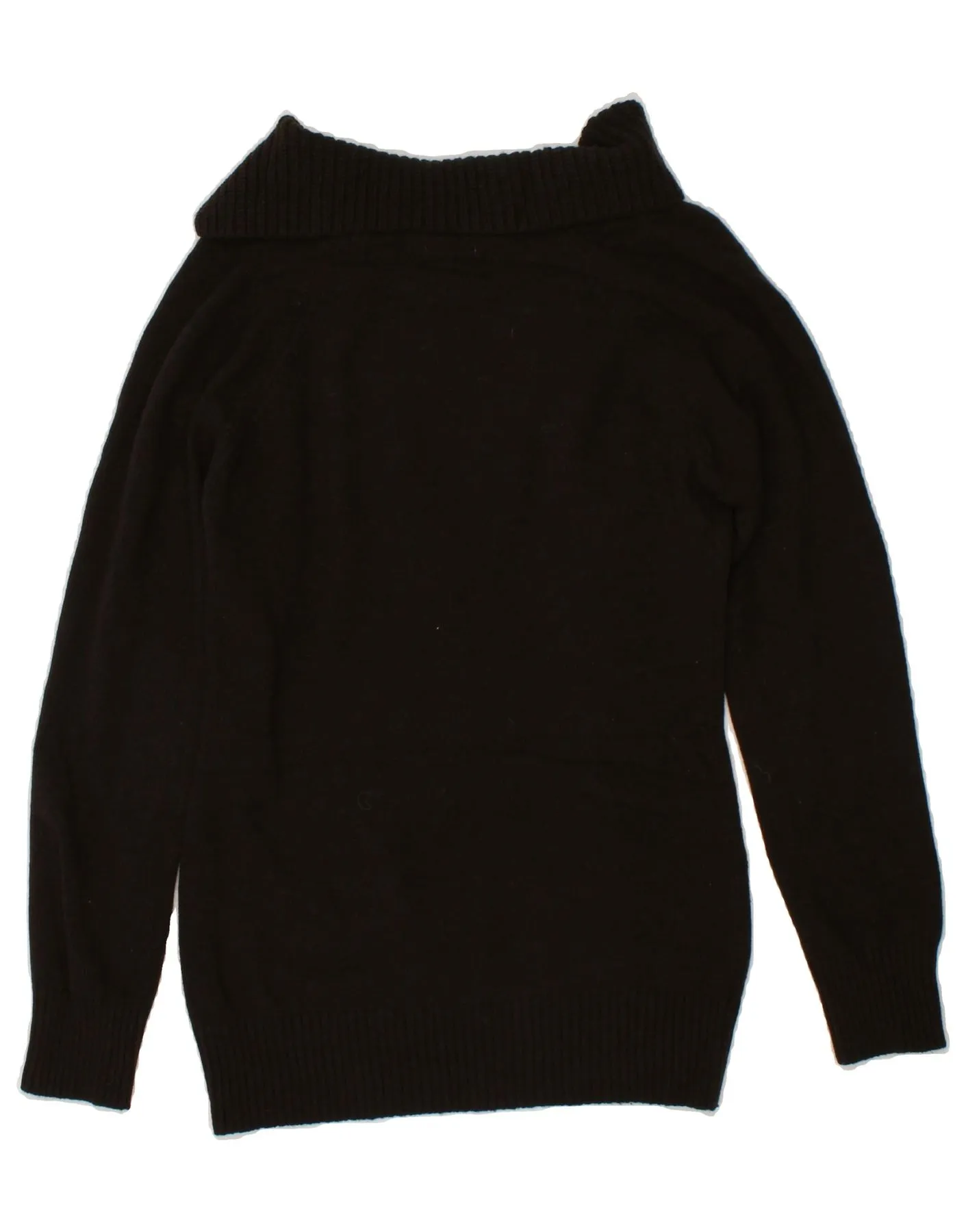BENETTON Womens Polo Neck Jumper Sweater UK 14 Medium Brown