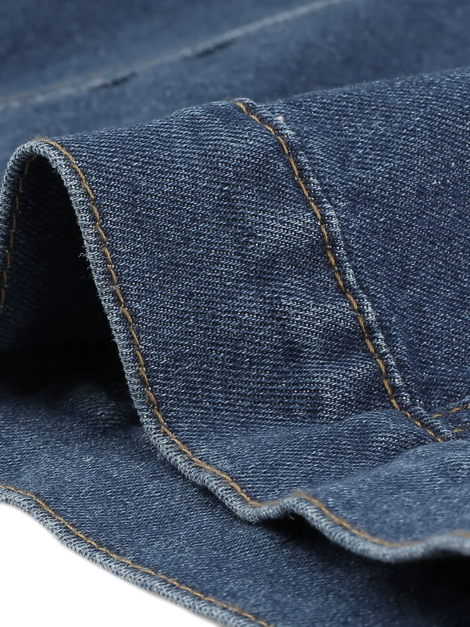 Casual Short Puff Sleeves Button-Down Jean Denim Jacket