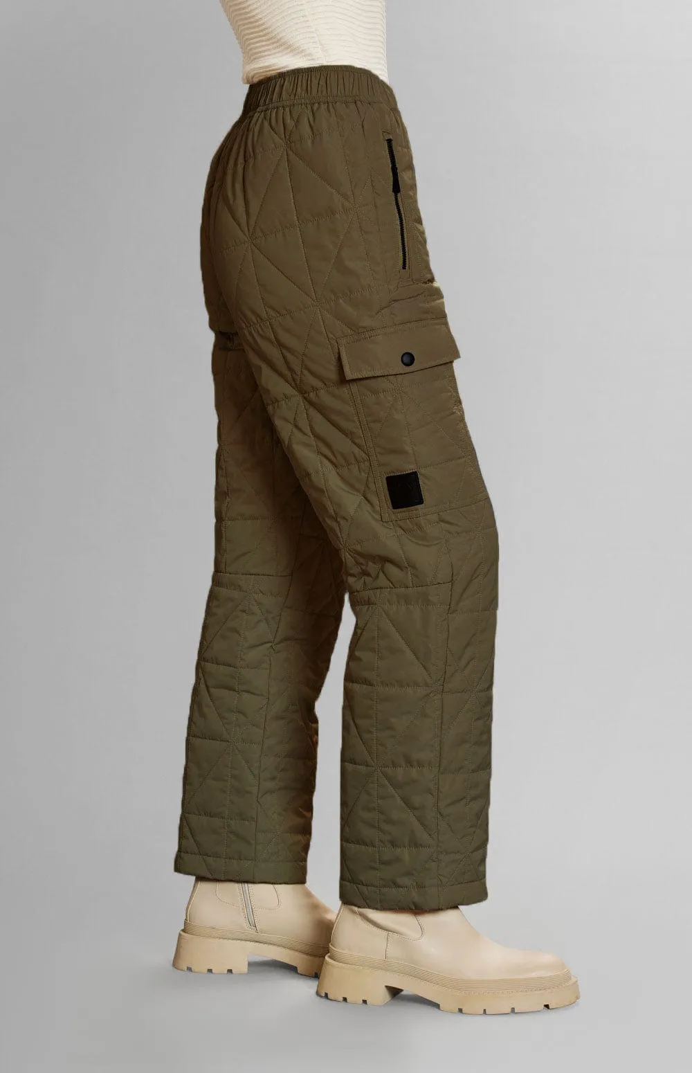 Cora Quilted Pant | Dark Moss