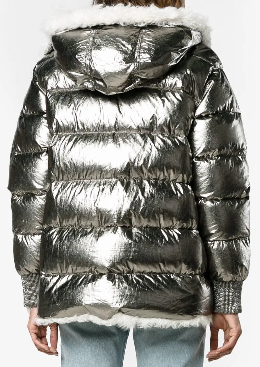 Faux Fur Shearling Puffer Jacket