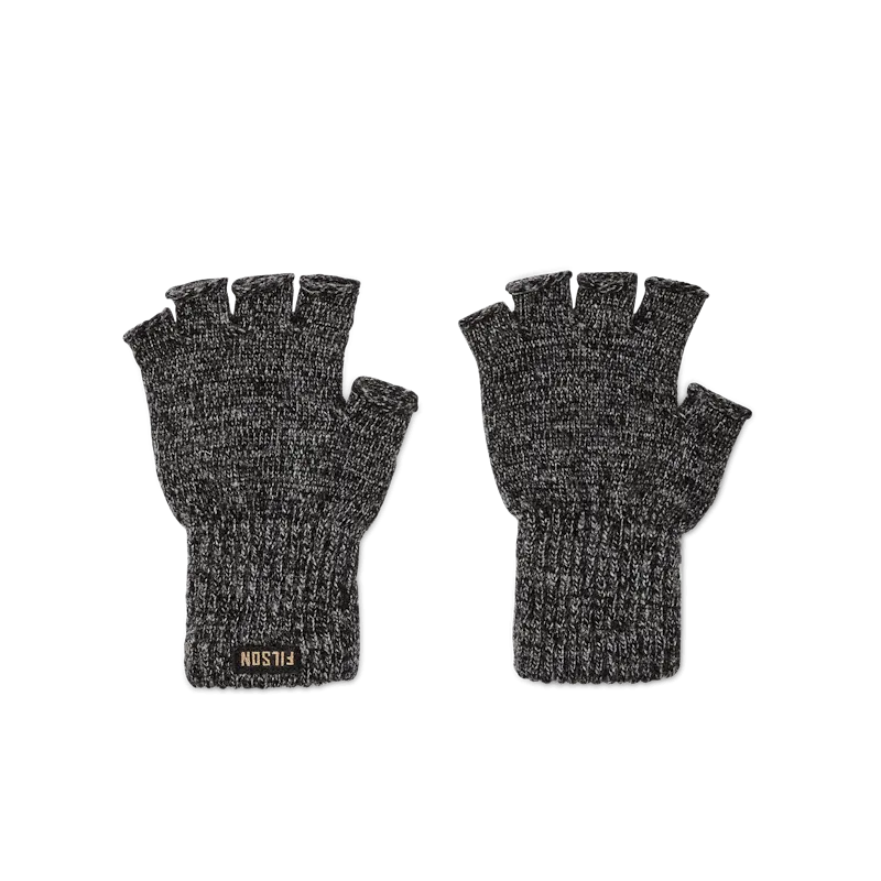 Filson Fingerless Knit Gloves- Charcoal
