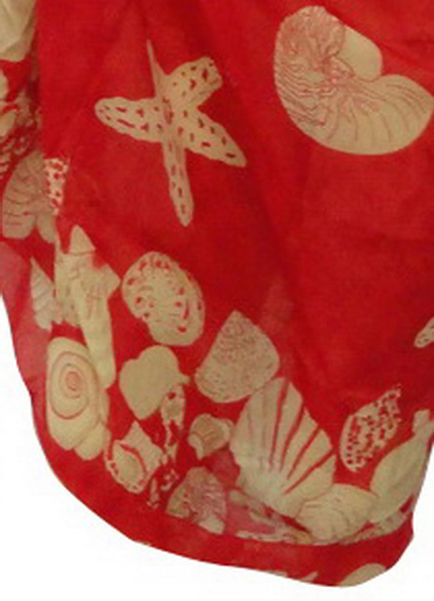 LA LEELA Womens Boho Sarong Swimsuit Cover Up Beach Wrap Pareo One Size Red_Q163