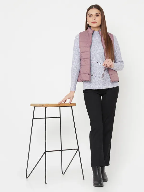 Mettle Women Pink Sleevless Puffer Jacket