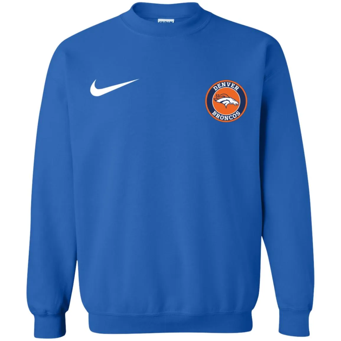 Nike Denver Broncos Nfl Football Unisex Crewneck Pullover Sweatshirt