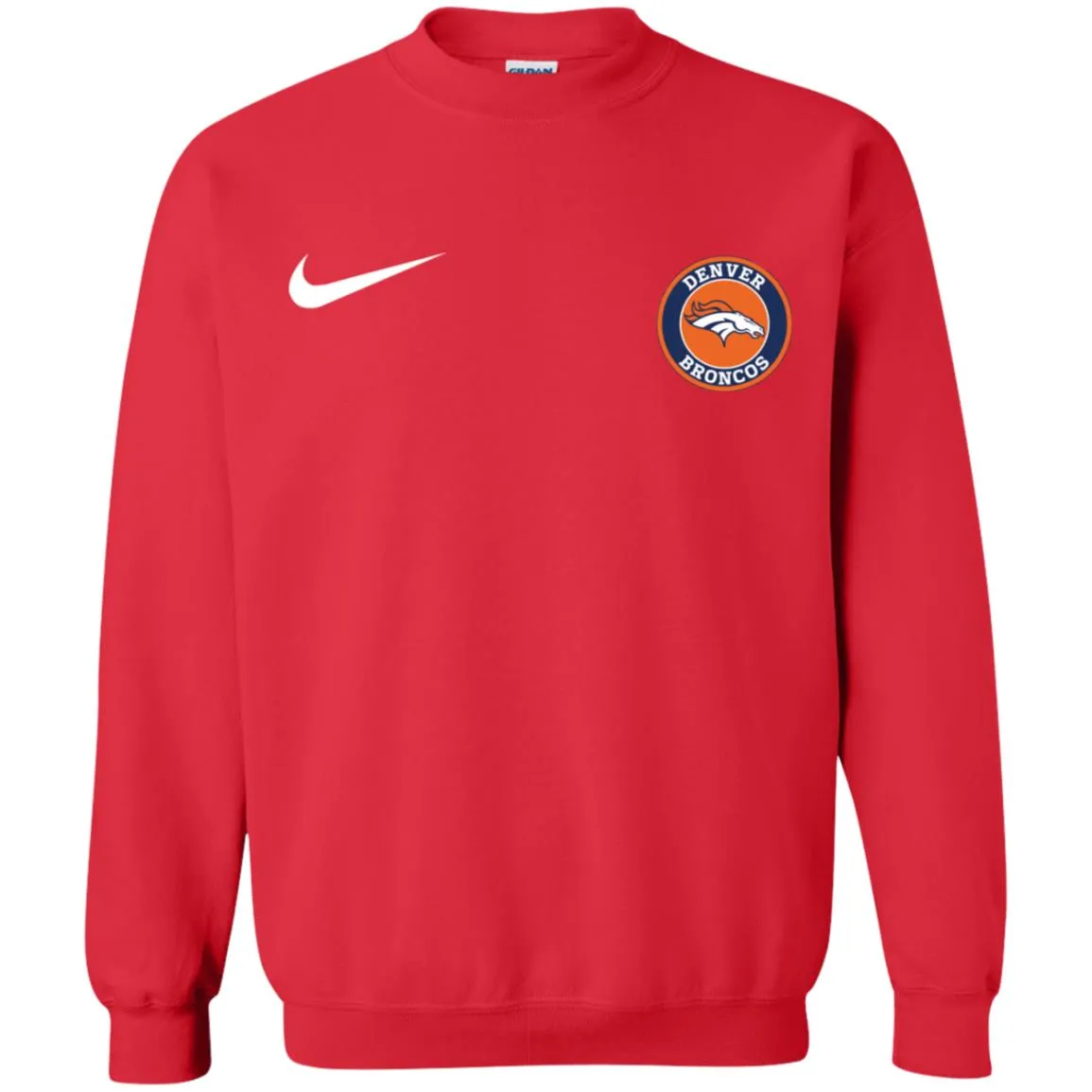 Nike Denver Broncos Nfl Football Unisex Crewneck Pullover Sweatshirt