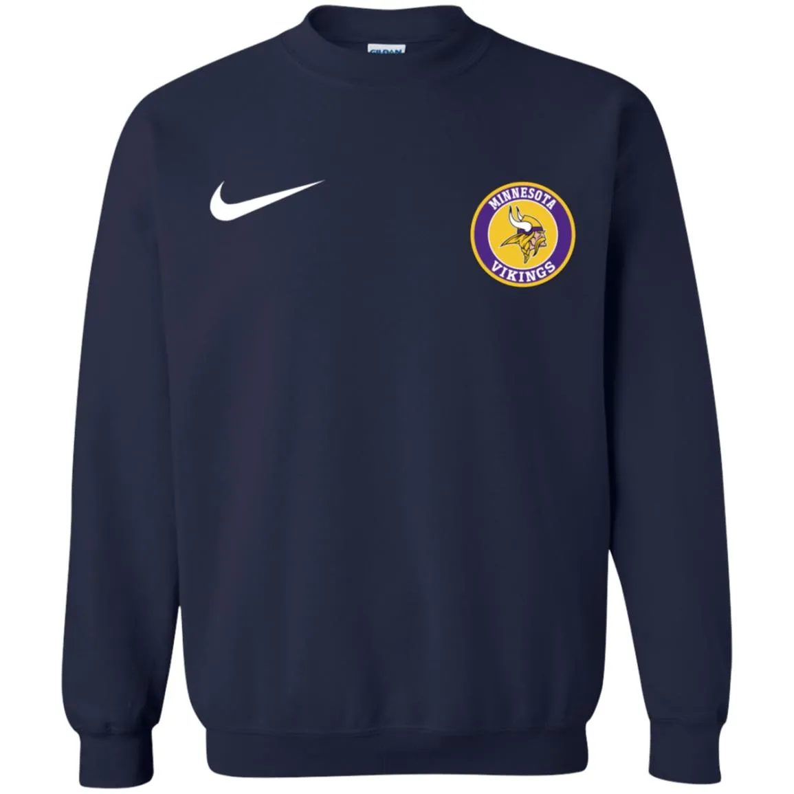 Nike Minnesota Vikings Nfl Football Unisex Crewneck Pullover Sweatshirt
