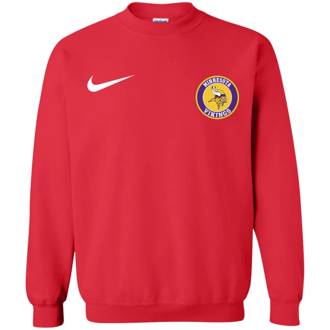 Nike Minnesota Vikings Nfl Football Unisex Crewneck Pullover Sweatshirt