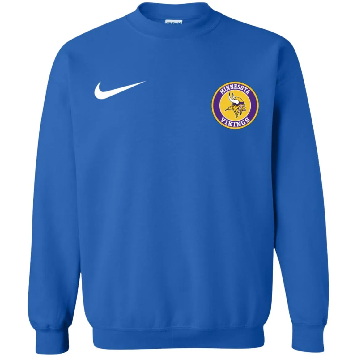 Nike Minnesota Vikings Nfl Football Unisex Crewneck Pullover Sweatshirt