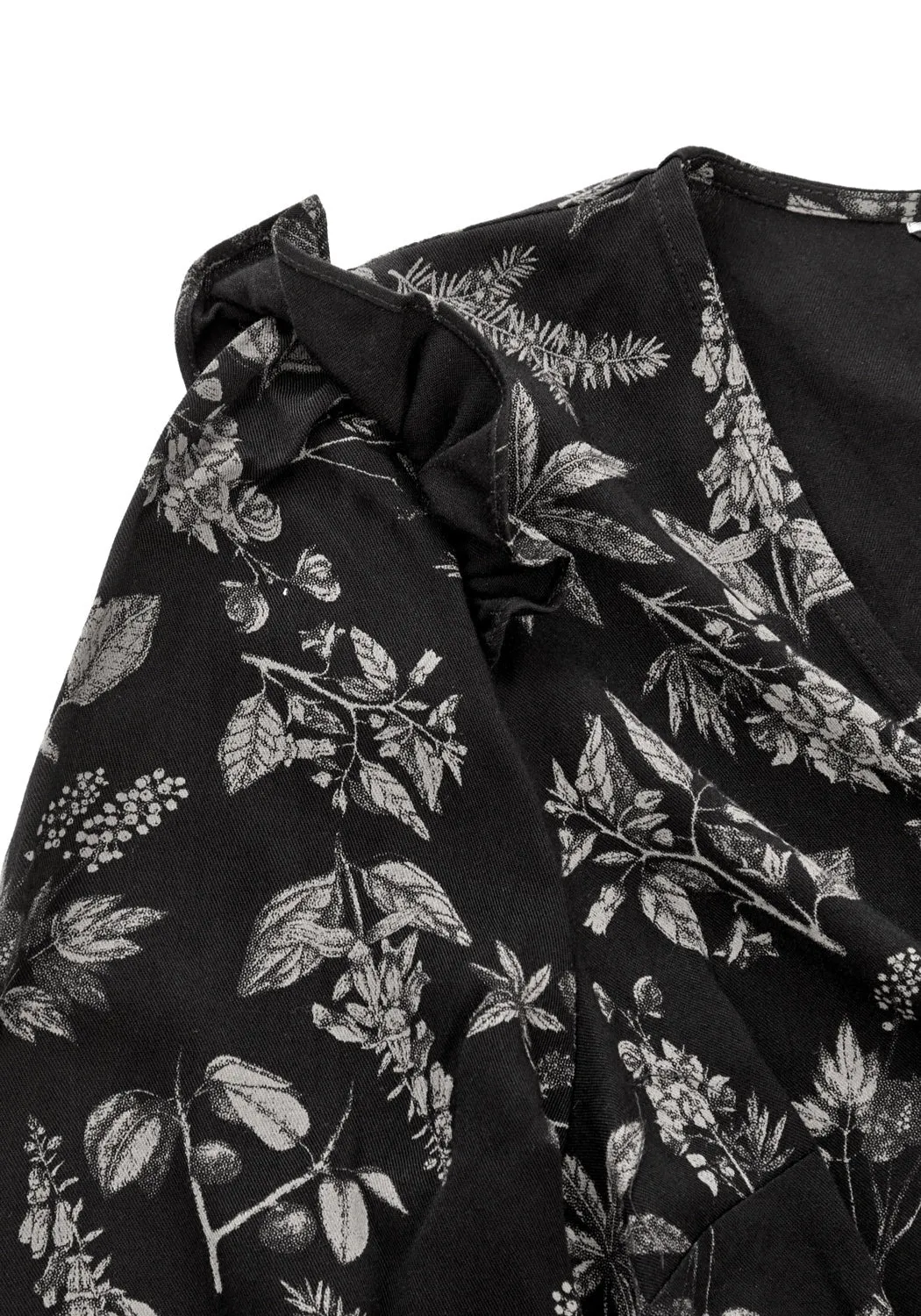 Poisonous Plants Midi Wrap Dress