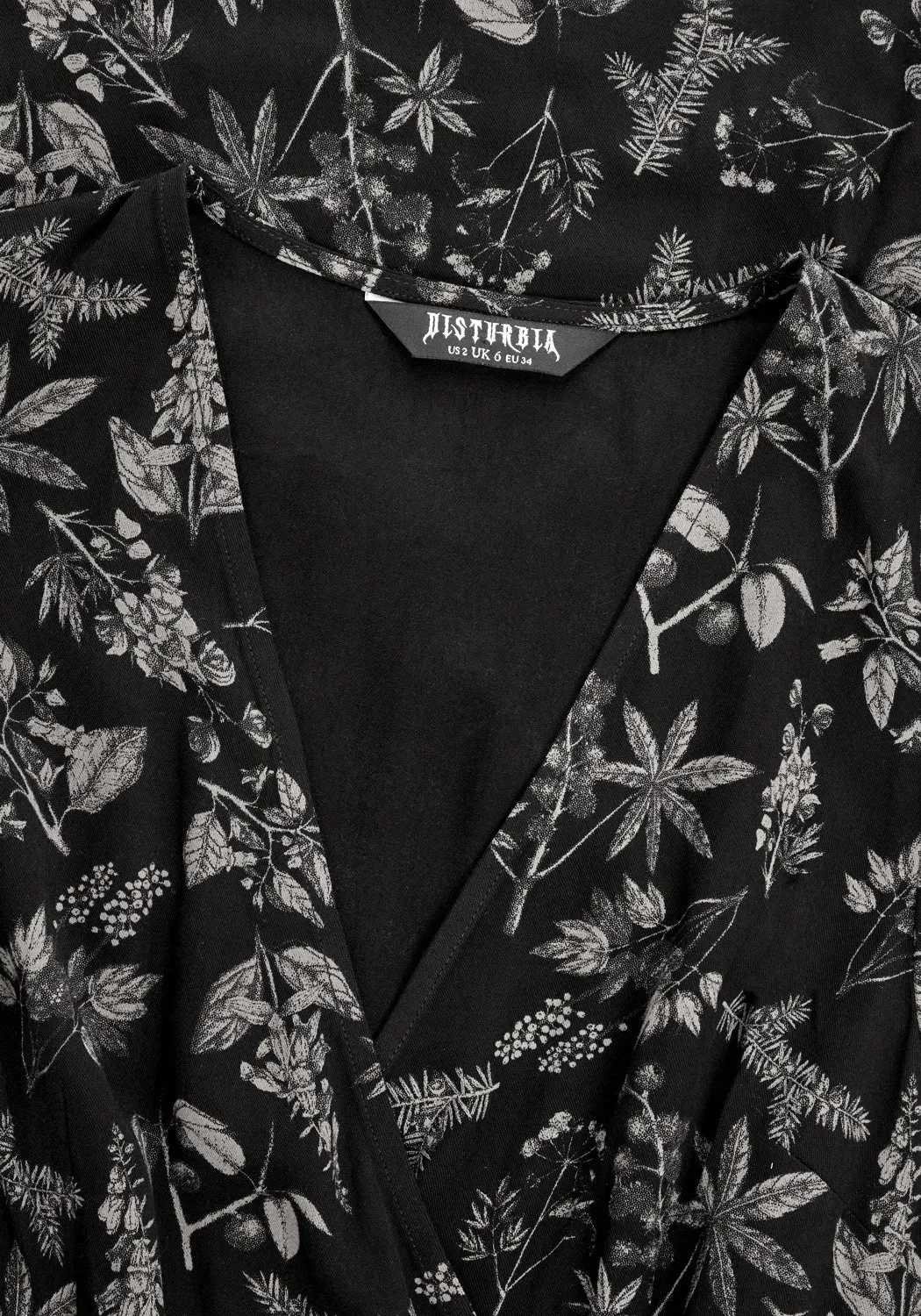 Poisonous Plants Midi Wrap Dress