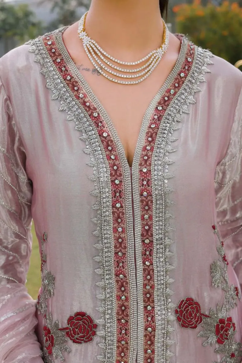 Reema Ahsan - Anamta - Tissue & Net - Rose pink - 3 Piece