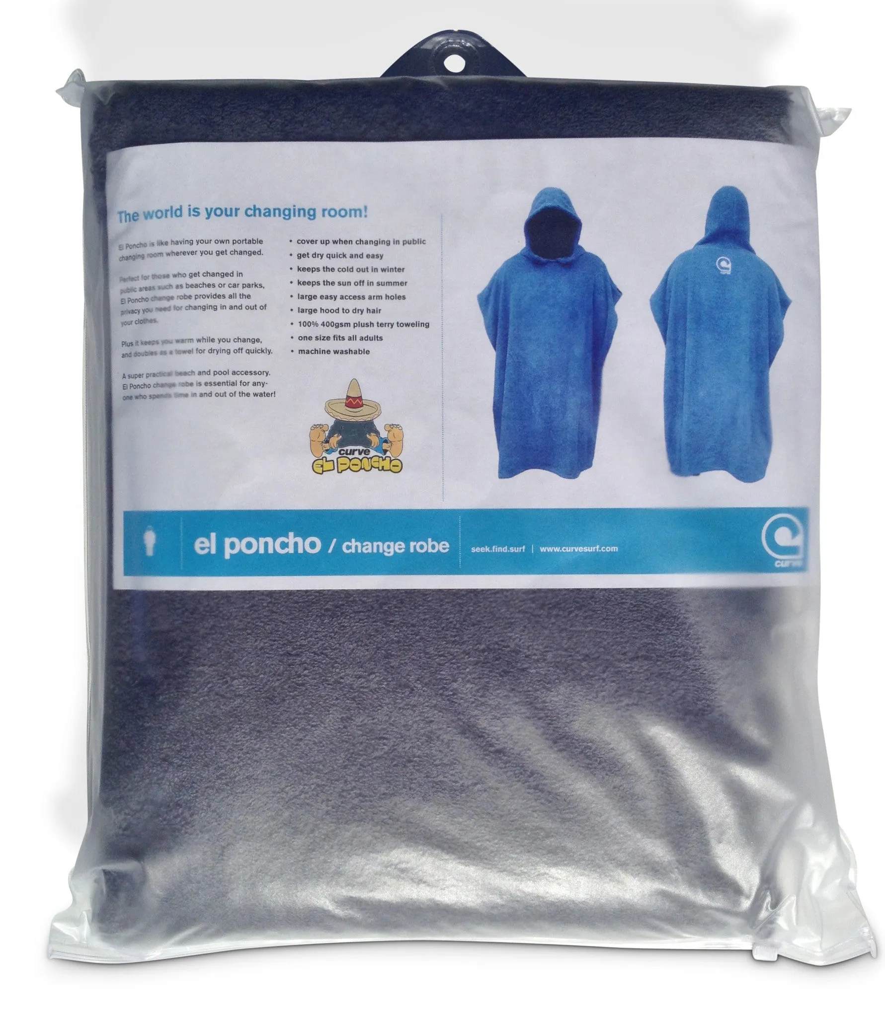 Surf Poncho Towel - Cotton with Hand Pouch - 4 sizes