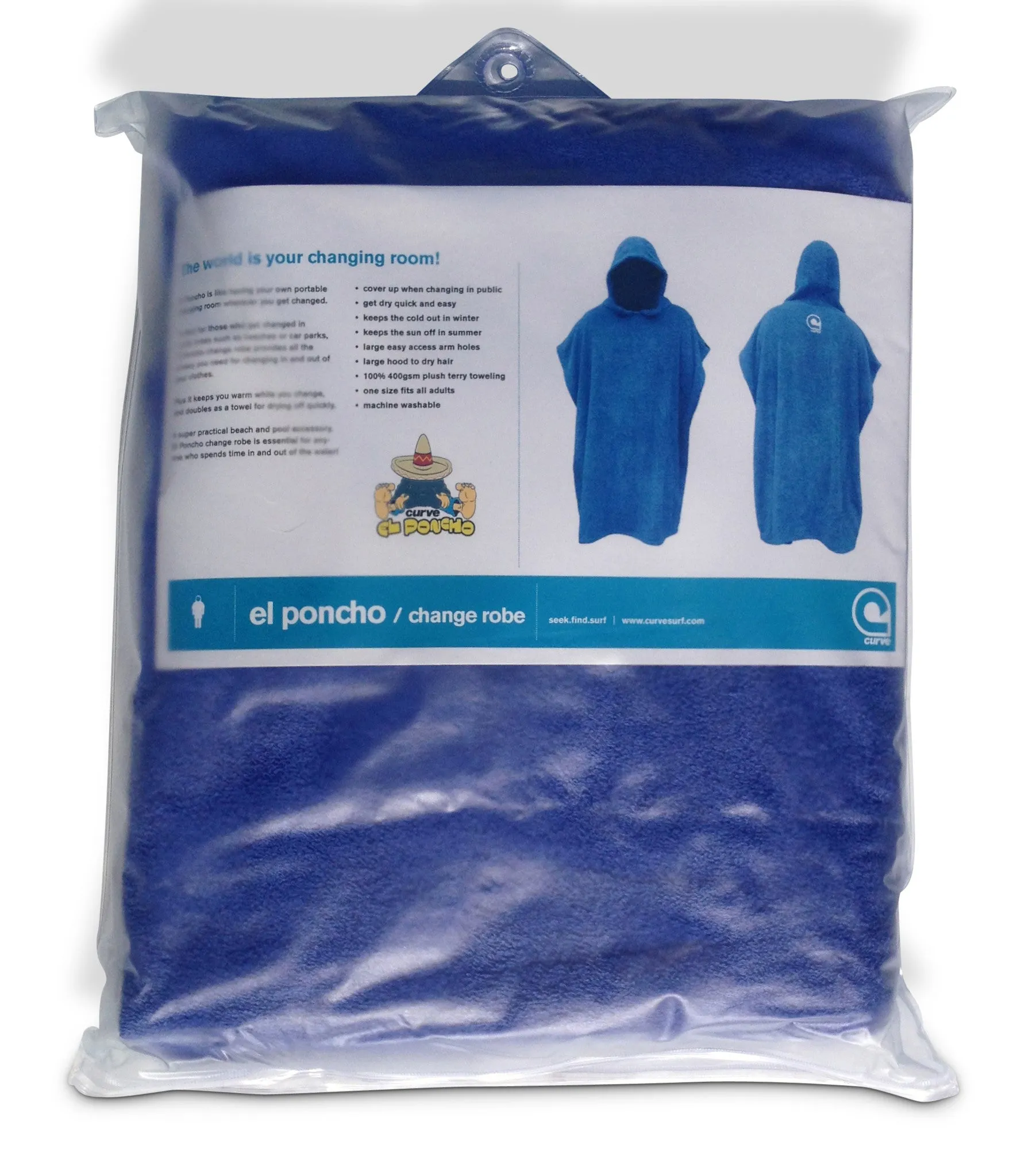 Surf Poncho Towel - Cotton with Hand Pouch - 4 sizes