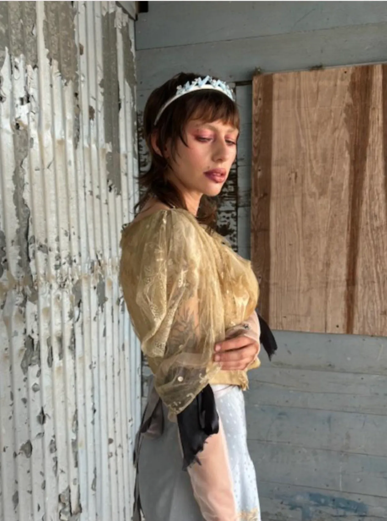 Victorian Lace Bridal Bodice as found Vintage