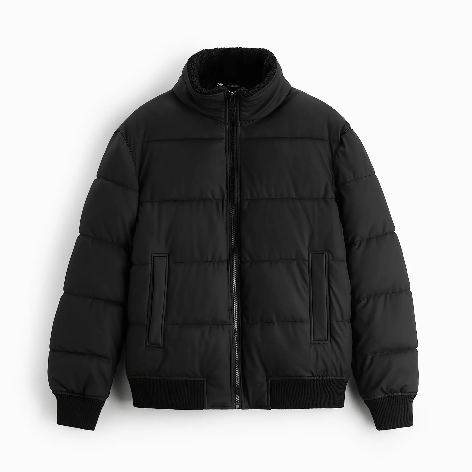 ZR - Men 'Black' Faux Shearling Collar Jacket ZR2259