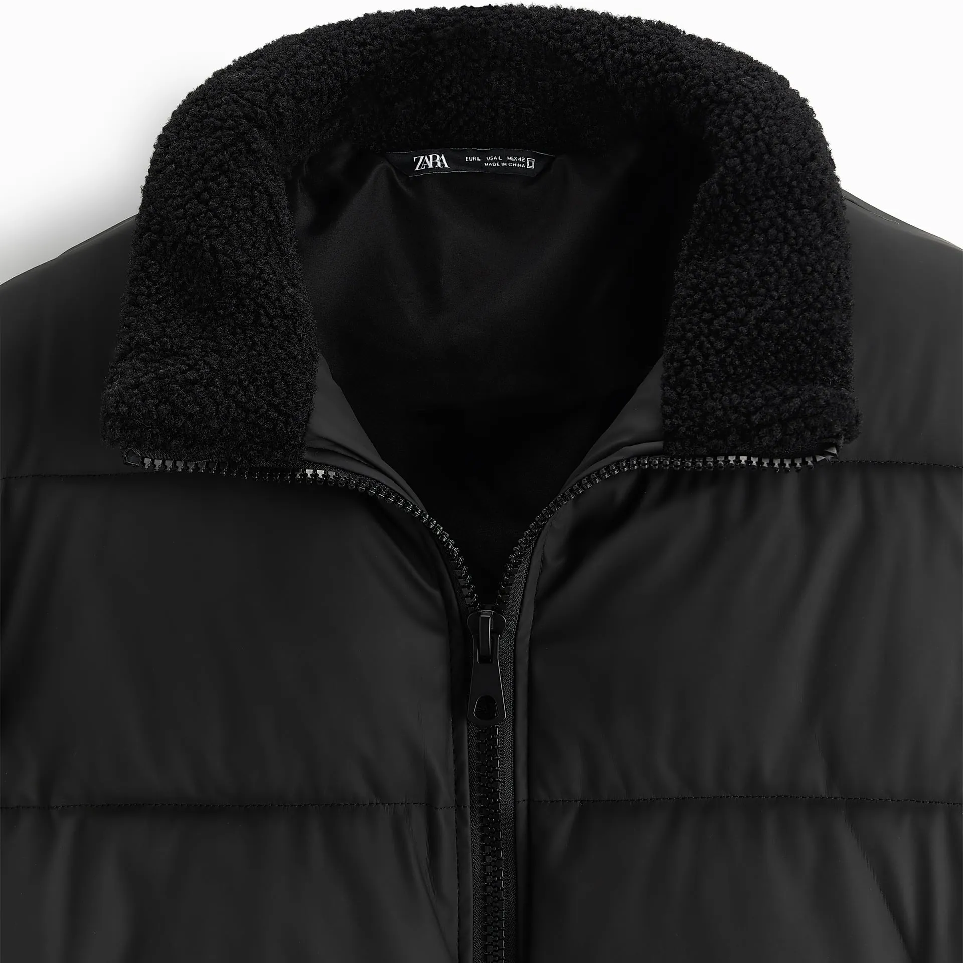 ZR - Men 'Black' Faux Shearling Collar Jacket ZR2259